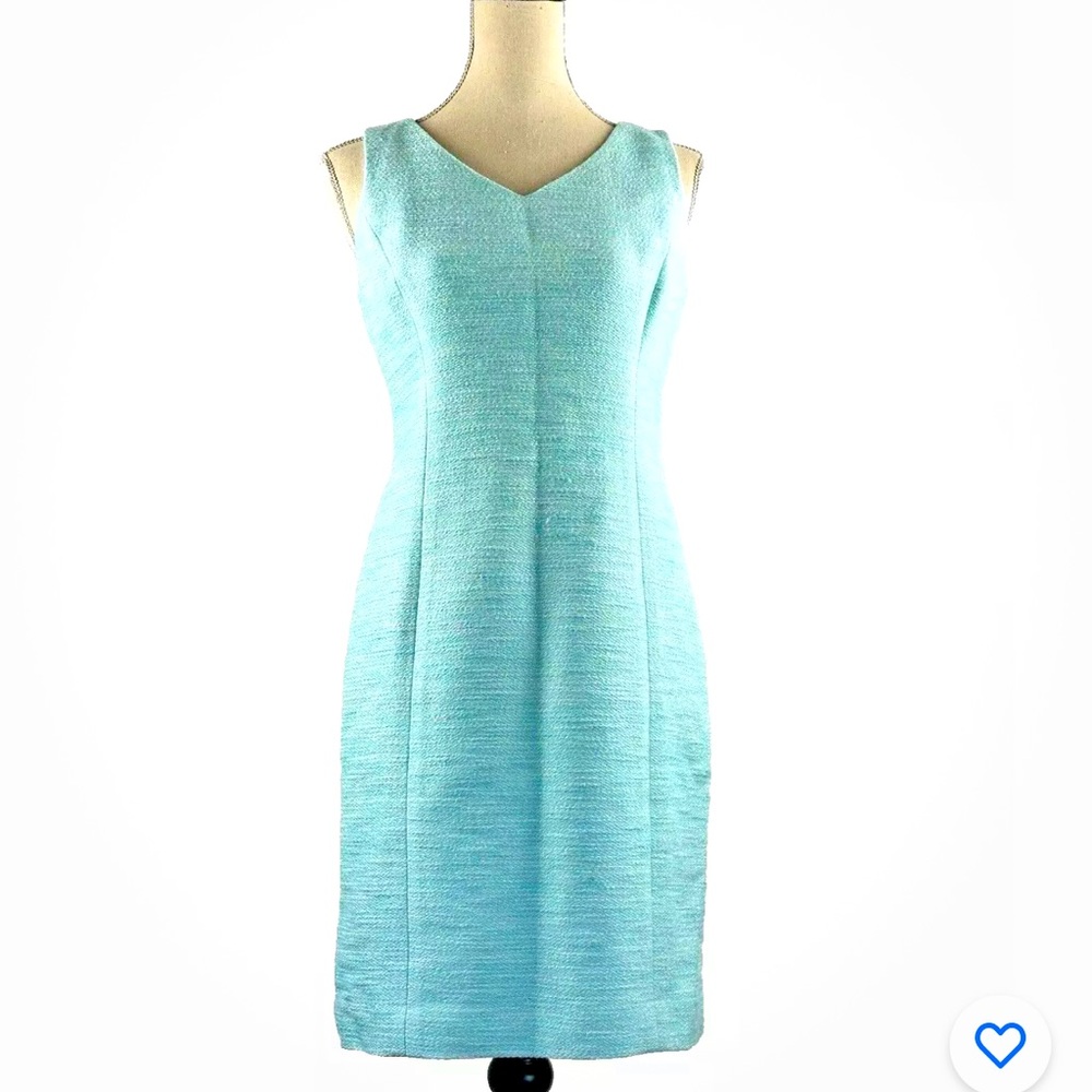 Talbots Heavy Soft Cotton blended Sleeveless V Neck Petites lined dress Size 4P